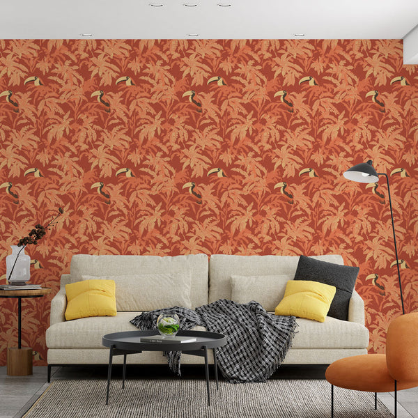 Toucan Wallpaper | Colorful Birds Among Tropical Leaves