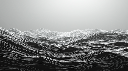 Abstract Wave Wallpaper | Fluid Black and White Line Pattern