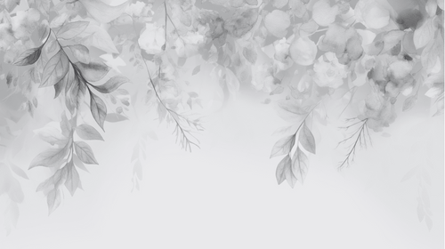 B&W Foliage Wallpaper | Falling Branches Wall Mural