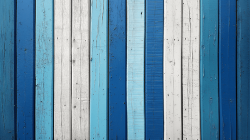 Bathroom Wallpaper | Faux Coastal Wood Planks