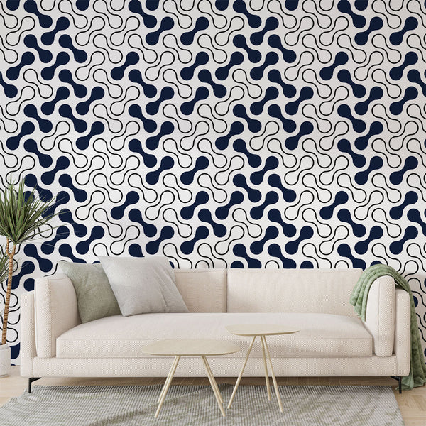 Geometric Pattern Wallpaper | Modern Black and White Design