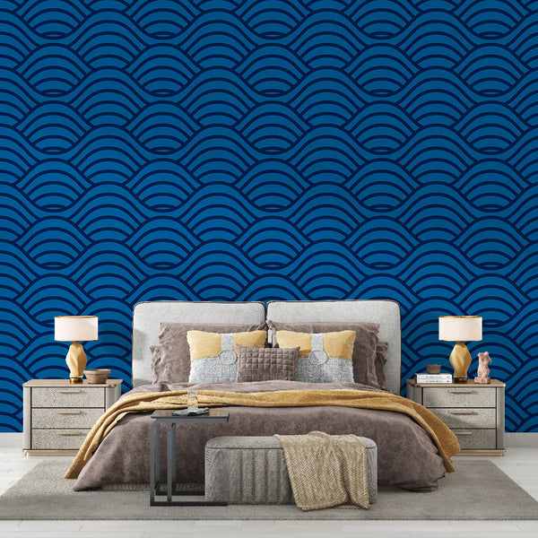 Wave Wallpaper | Elegant Navy Blue