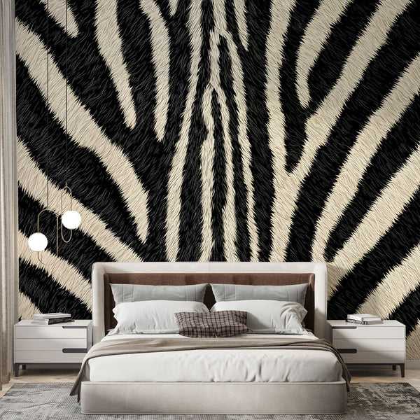 Zebra Wallpaper | Exotic Black & White Stripe Design