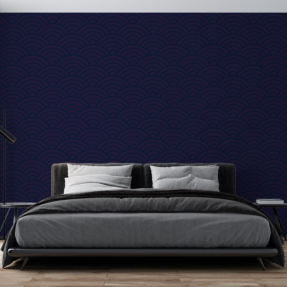 Japanese Wallpaper - Navy & Blue Inspired Design