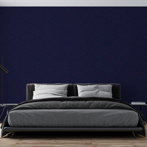 Japanese Wallpaper - Navy & Blue Inspired Design