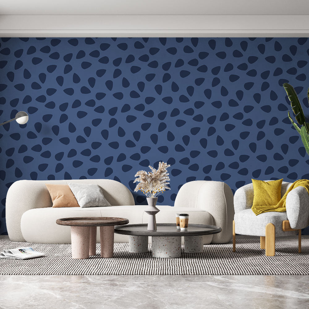 Abstract Wallpaper | Blue & navy Wall Mural