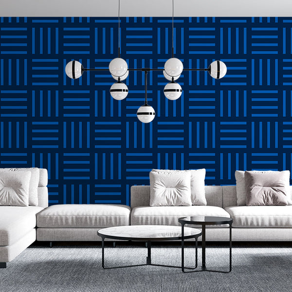 Geometric wallpaper | Blue and navy pattern