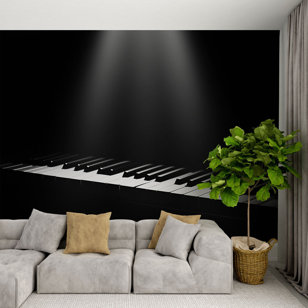 Piano Wallpaper | Black & White Elegance Wall Mural