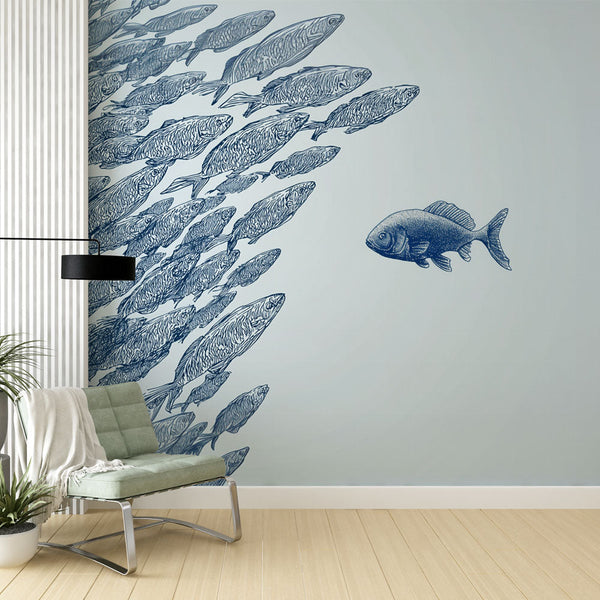 Fish Wallpaper | One Fish Facing the School