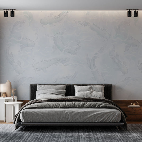 Fish Wallpaper | Soft Aquatic Elegance Wall Mural