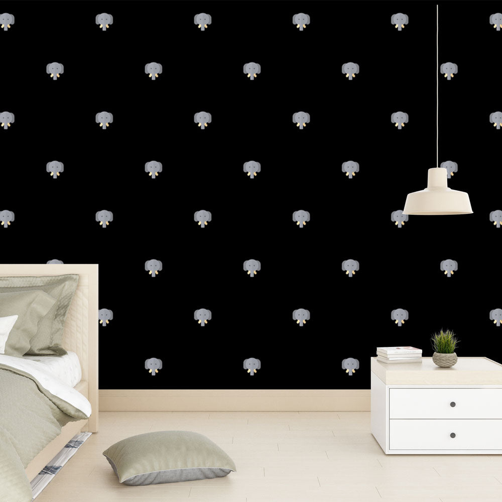 Elephant Wallpaper - Pattern Playful and Modern