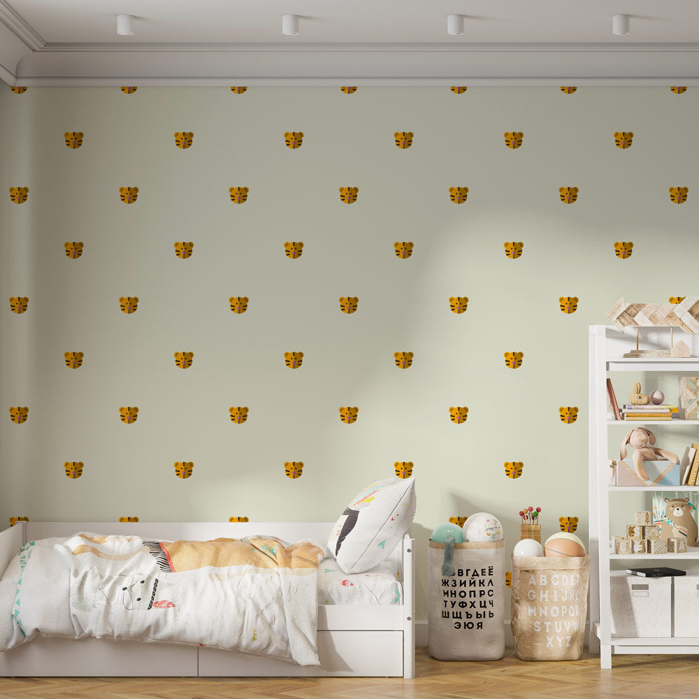 Tiger Wallpaper - Pattern Playful for Chambre Kids