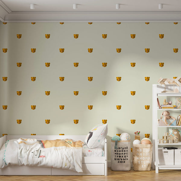 Tiger Wallpaper - Pattern Playful for Chambre Kids