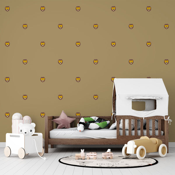 Lion Wallpaper - Pattern Safari Whimsical