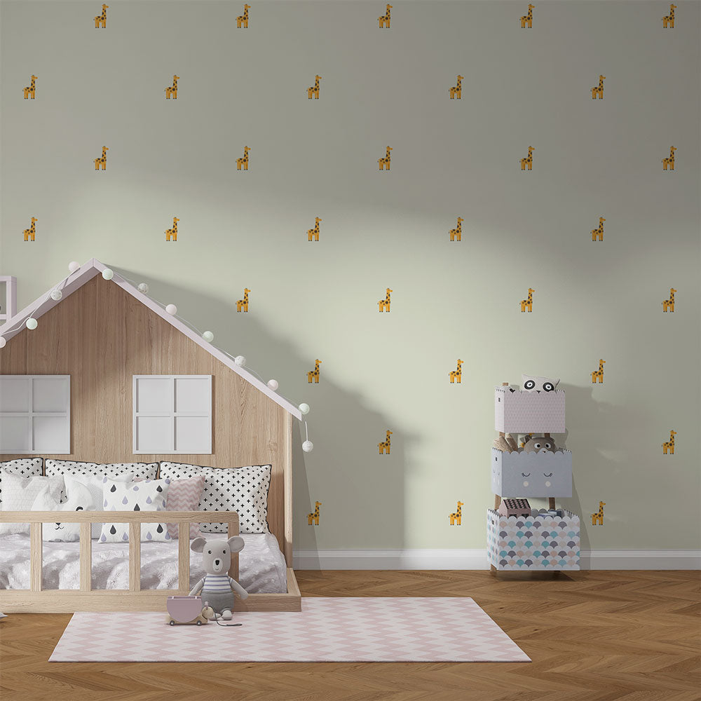 Giraffe Wallpaper - Pattern Playful for Chambre Kids