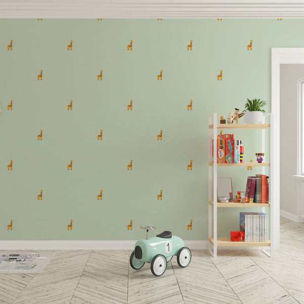 Giraffe Wallpaper - Pattern Mignon on Pastel