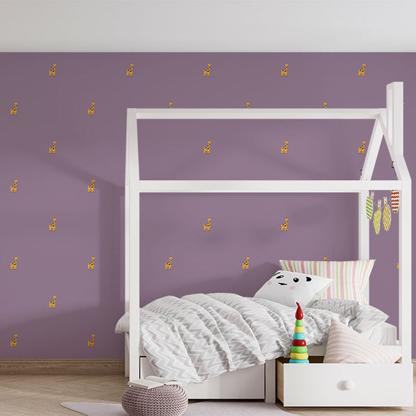 Giraffe Wallpaper - Pattern Mignon on Violet
