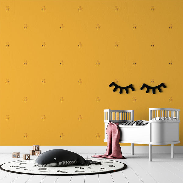 Giraffe Wallpaper - Design Yellow and Playful