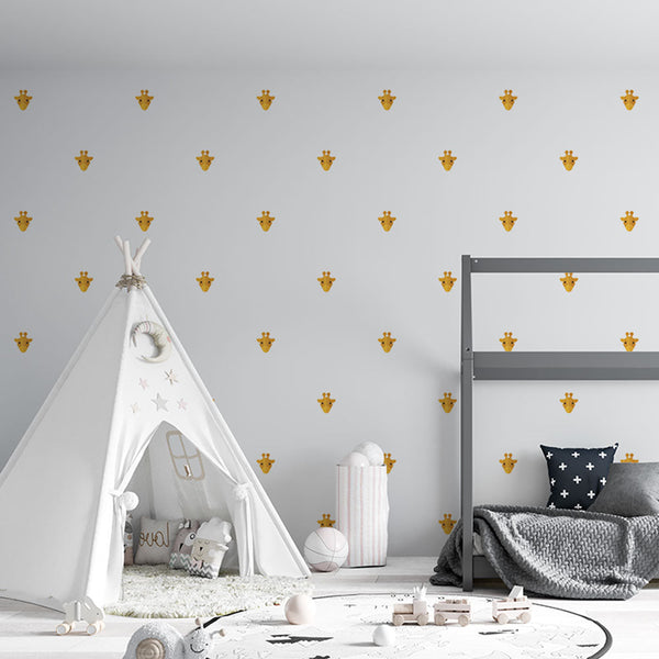 Giraffe Wallpaper - Pattern Minimalist on White