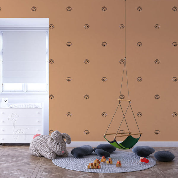Monkey Wallpaper - Pattern Playful and Modern