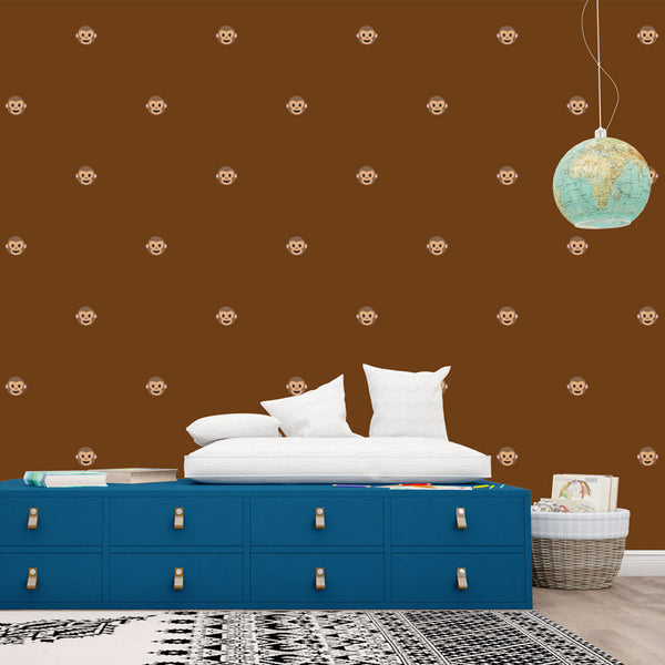 Monkeys Wallpaper - Design Playful Brown