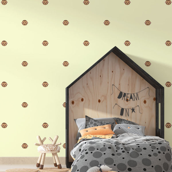Monkey Wallpaper - Pattern Playful for Chambre Kids