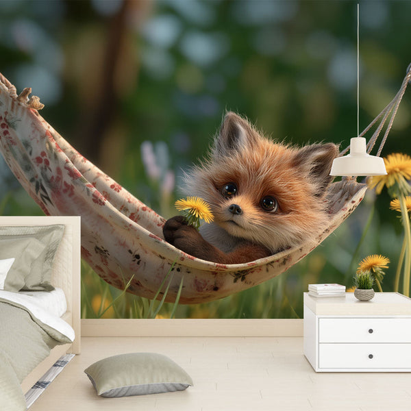 Cute Fox Wallpaper | Enchanting Nursery Wall Mural