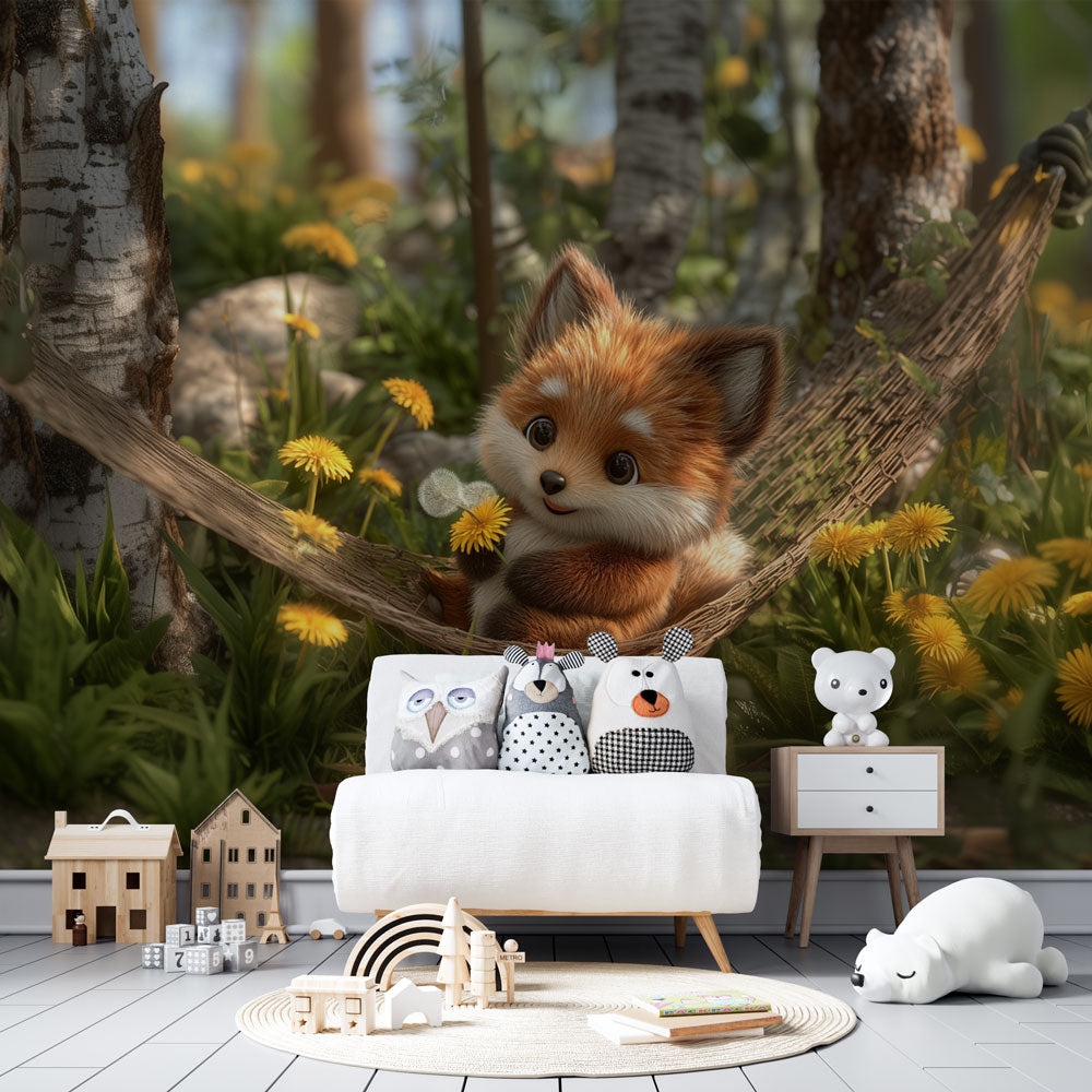 Fox Wallpaper | Gentle Forest Ambiance Wall Mural