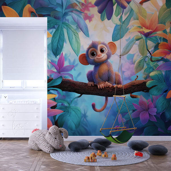 Monkey Wallpaper | Enchanted Forest Kids' Wall Mural
