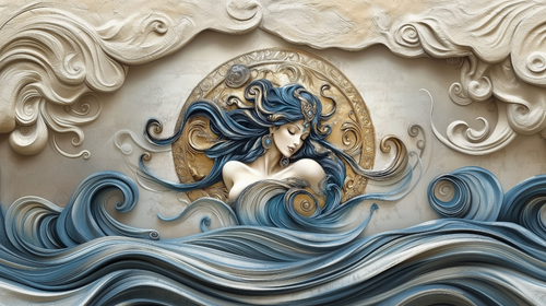 Artistic Wallpaper | Marine Feminine Wall Mural