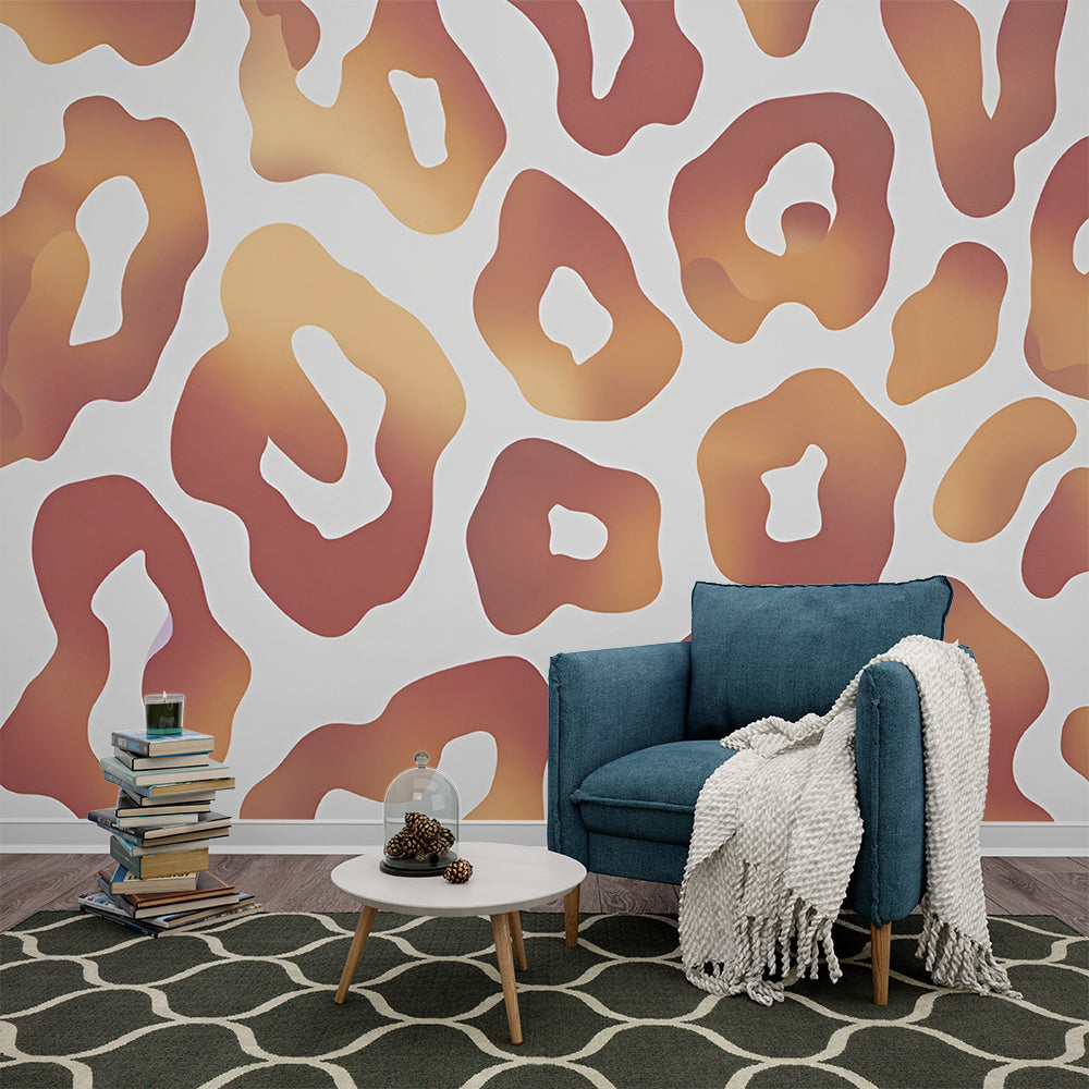 Leopard Wallpaper | Modern Orange and Brown Design