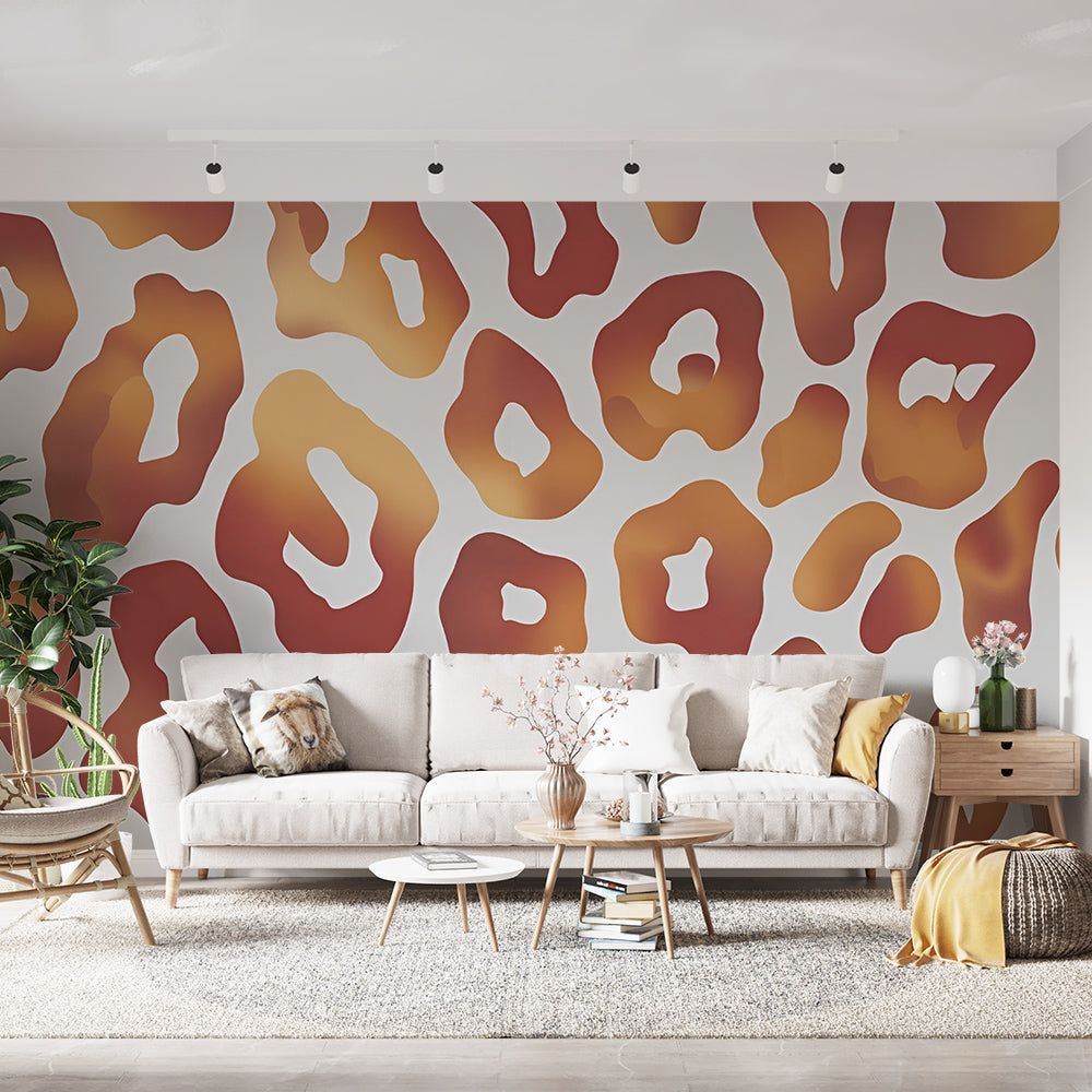 Leopard Wallpaper | Abstract Orange and Brown Pattern
