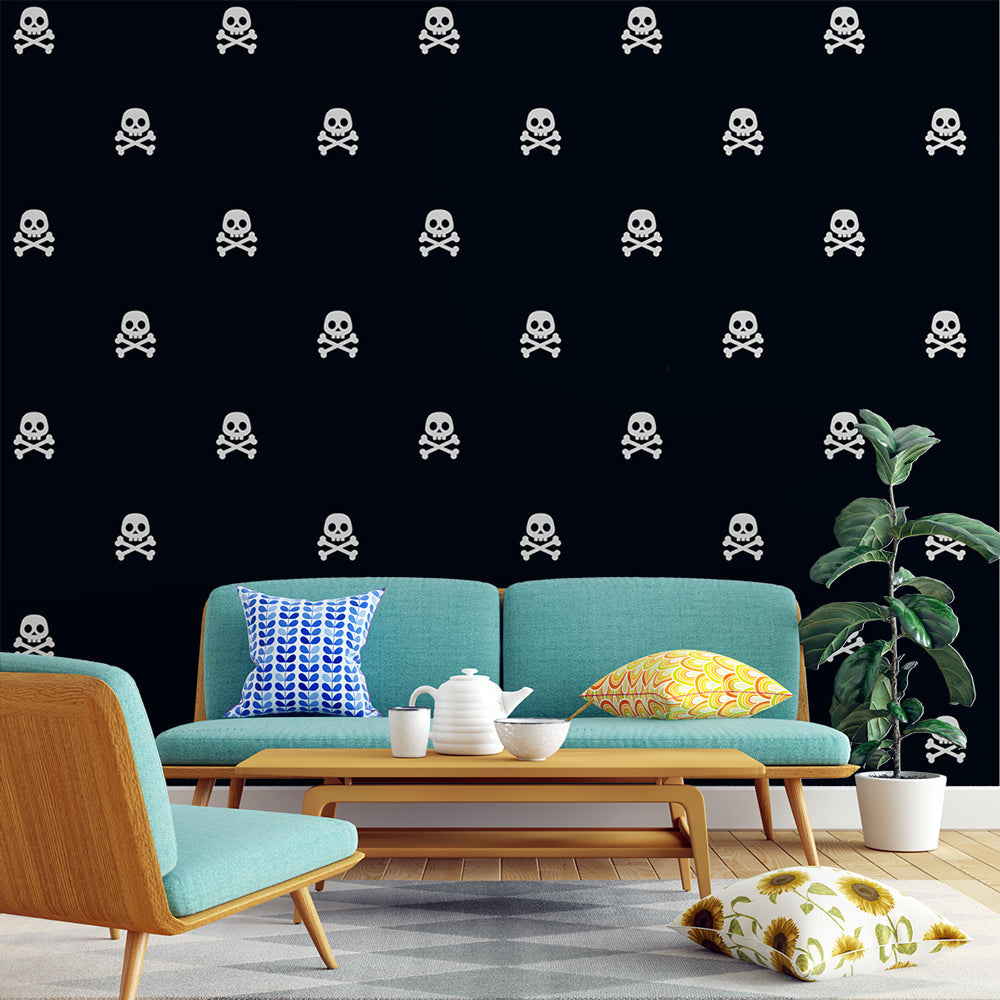 Skull Wallpaper | Black and White Pattern