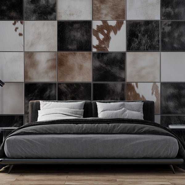 Cowhide Effect Wallpaper | Rustic and Modern Trend