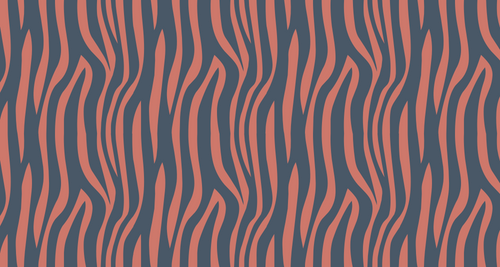 Abstract Striped Wallpaper | Navy and Coral Wall Mural